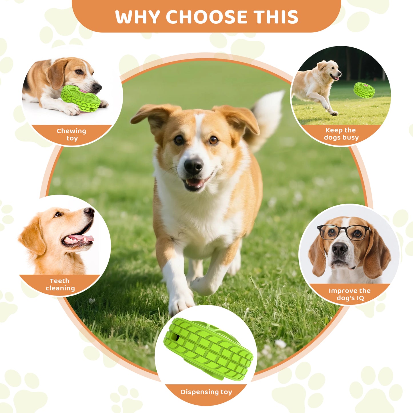 Durable Tire-Shaped Dog Chew Toy - Eco-Friendly Rubber for Aggressive Chewers