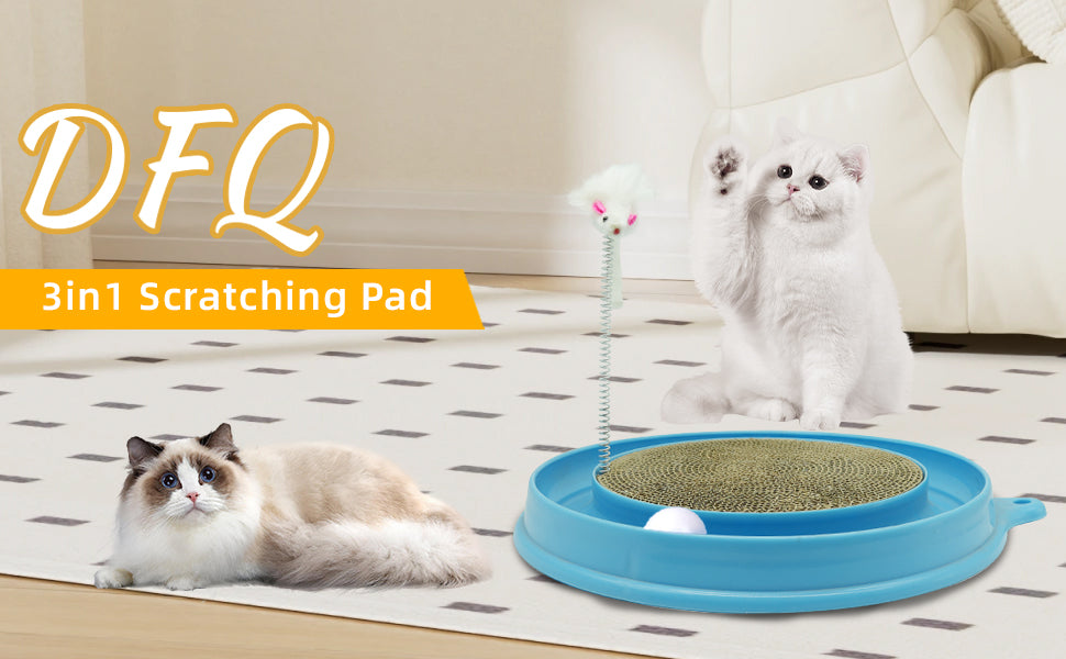 Cat Round Scratcher,3 In 1 Interactive Kitten Toys