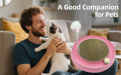 Cat Round Scratcher,3 In 1 Interactive Kitten Toys