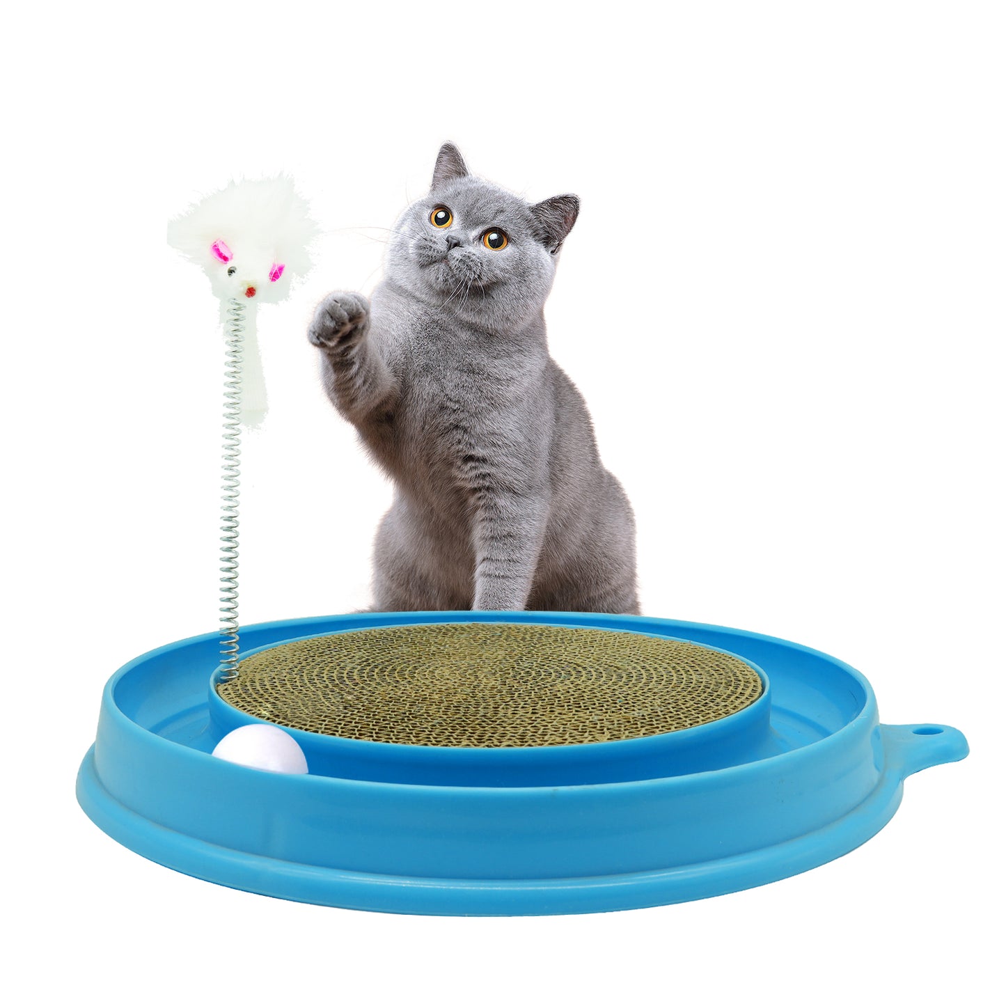 Cat Round Scratcher,3 In 1 Interactive Kitten Toys