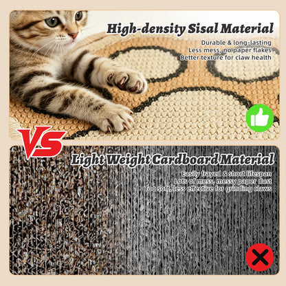 3-in-1 Sisal Cat Scratcher with Ball Track & Spring Toy for Indoor Cats