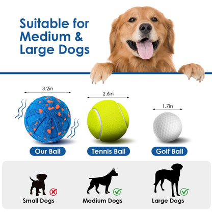 Interactive Rechargeable Dog Ball Toy for Medium & Large Dogs – Durable Waterproof E-TPU Bouncing Ball