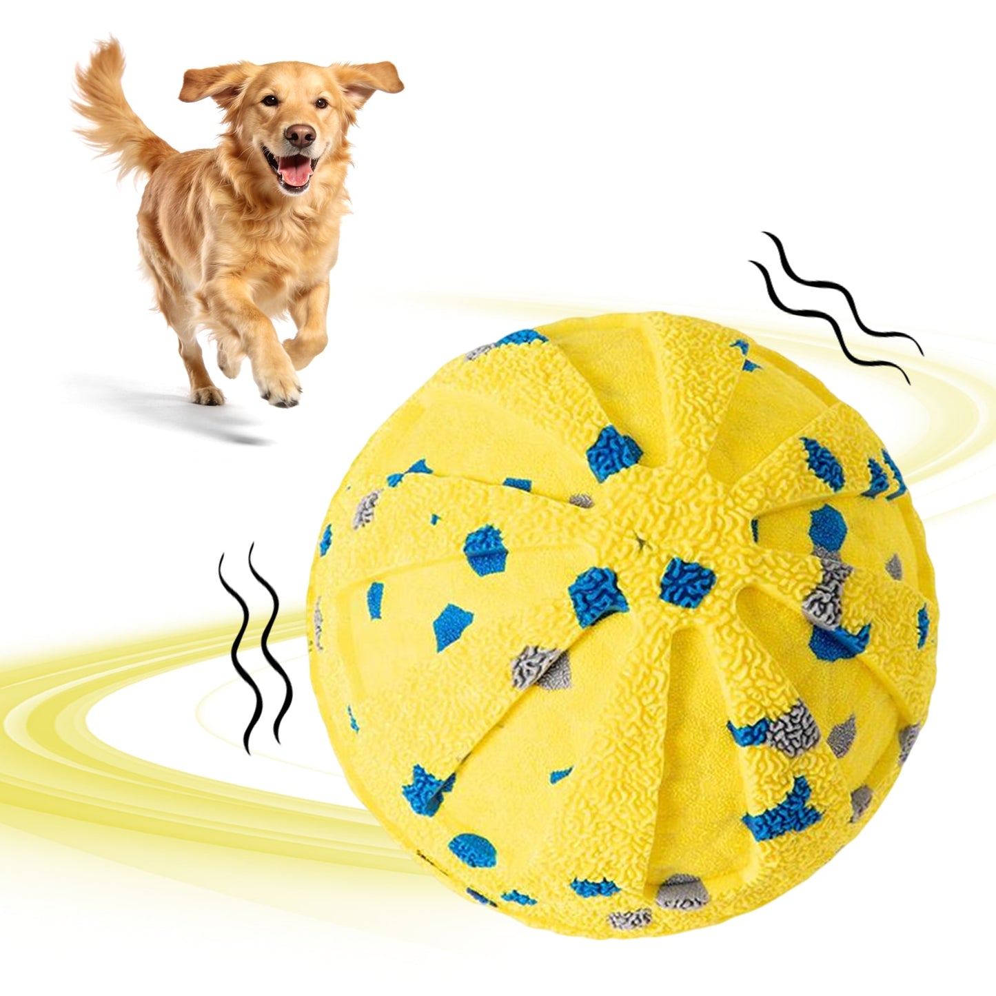 Interactive Rechargeable Dog Ball Toy for Medium & Large Dogs – Durable Waterproof E-TPU Bouncing Ball