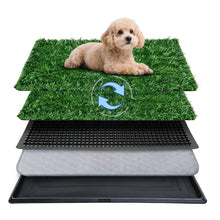 Dog Grass Pad with Tray – Artificial Turf Potty System for Dogs, Indoor & Outdoor Pet Toilet for Apartments & Balconies
