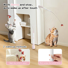 Interactive Electric Cat Wand Toy with Butterfly for Indoor Cats – Rechargeable Motion Activated Teaser
