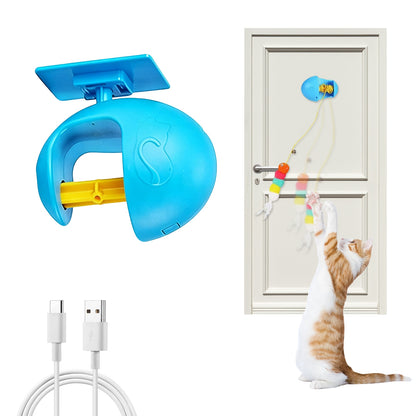 Automatic Flying Bird Feather Cat Wand Toy – Rechargeable Interactive Teaser