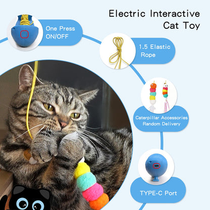 Automatic Flying Bird Feather Cat Wand Toy – Rechargeable Interactive Teaser