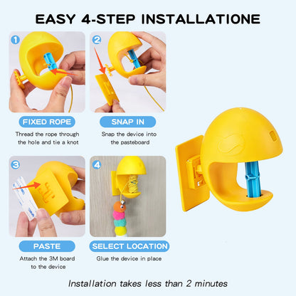 Automatic Flying Bird Feather Cat Wand Toy – Rechargeable Interactive Teaser