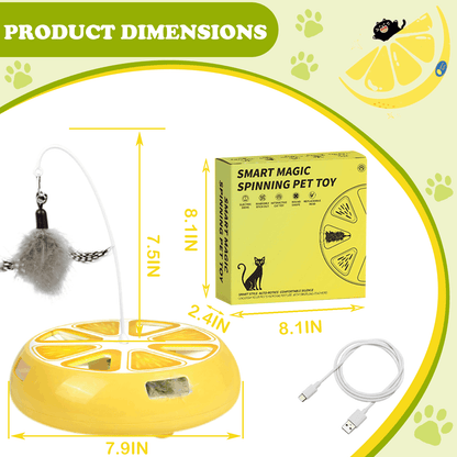Interactive Hide-and-Seek Cat Toy with Moving Feather – Rechargeable Hunting Toy