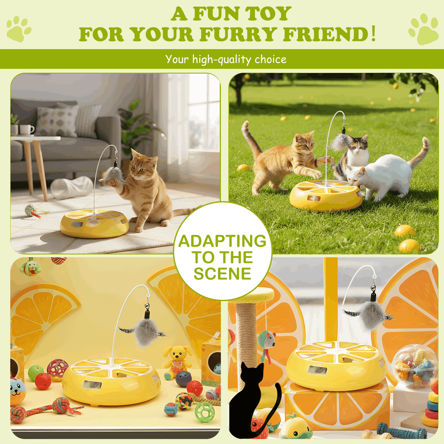 Interactive Hide-and-Seek Cat Toy with Moving Feather – Rechargeable Hunting Toy