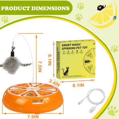 Interactive Hide-and-Seek Cat Toy with Moving Feather – Rechargeable Hunting Toy