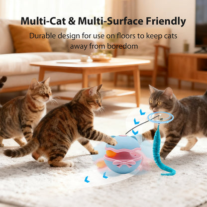 Automatic Interactive Cat Feather Toy for Indoor Cats – Self-Play Enrichment Toy