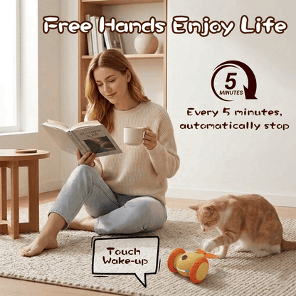 Interactive Moving Mouse Cat Toy with LED Lights – Rechargeable Automatic Toy