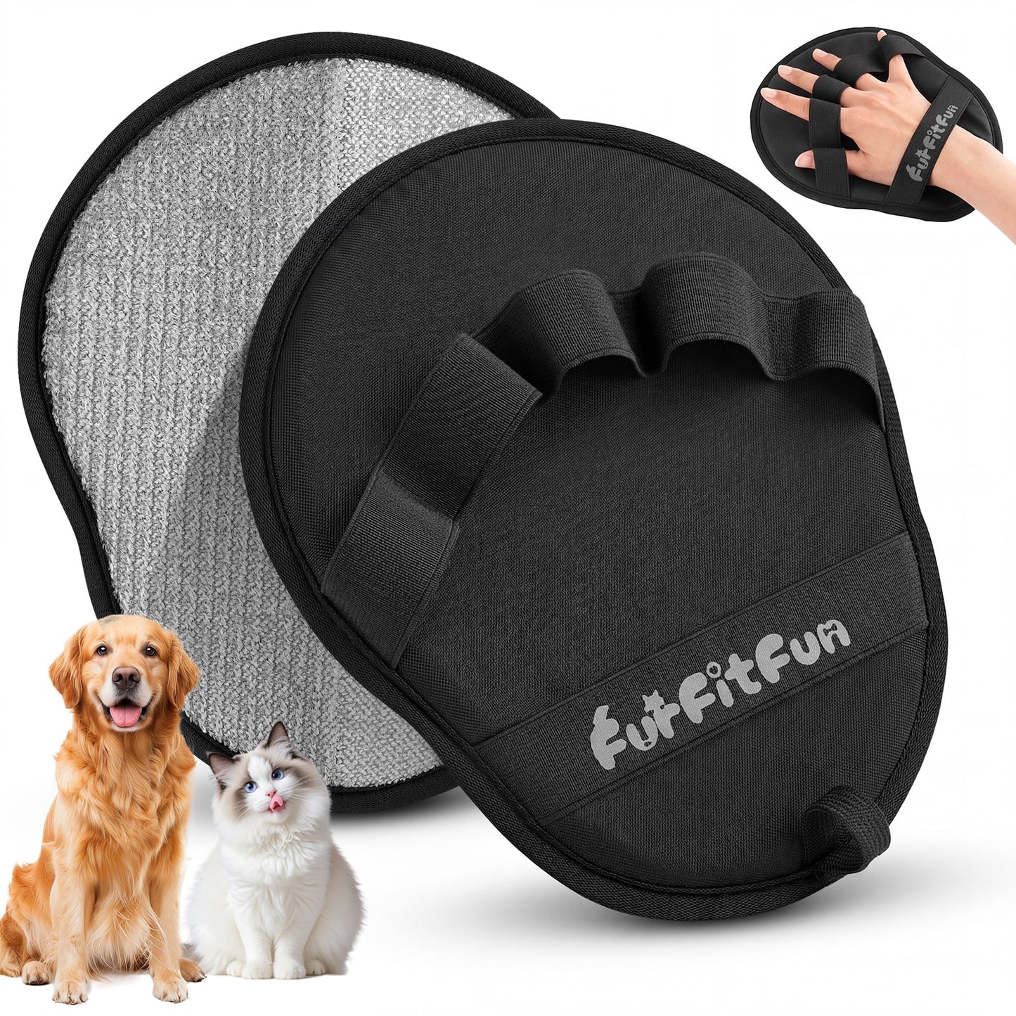 Pet Hair Removal Glove for Cats & Dogs – Reusable Grooming Mitt for Furniture & Carpet