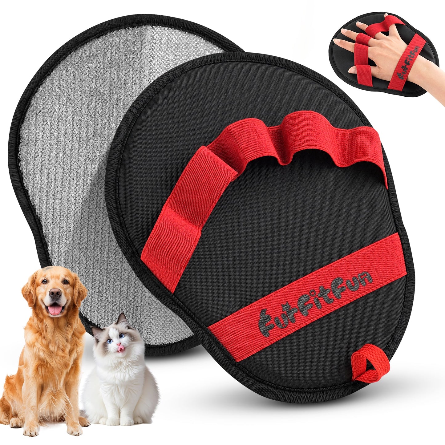 Pet Hair Removal Glove for Cats & Dogs – Reusable Grooming Mitt for Furniture & Carpet