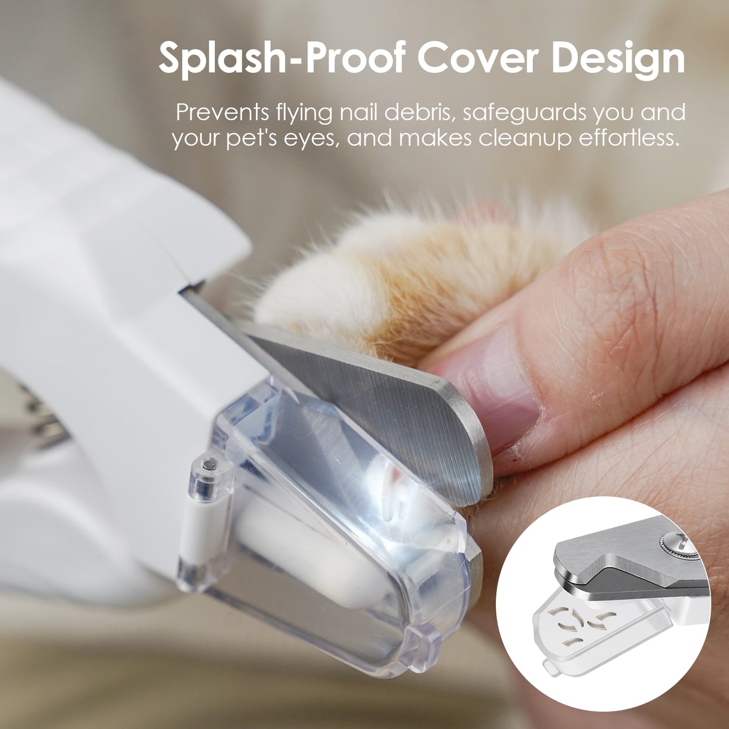 2-in-1 Pet Nail Clippers & Grinder with LED Lights for Cats & Dogs