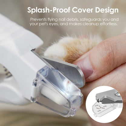 2-in-1 Pet Nail Clippers & Grinder with LED Lights for Cats & Dogs