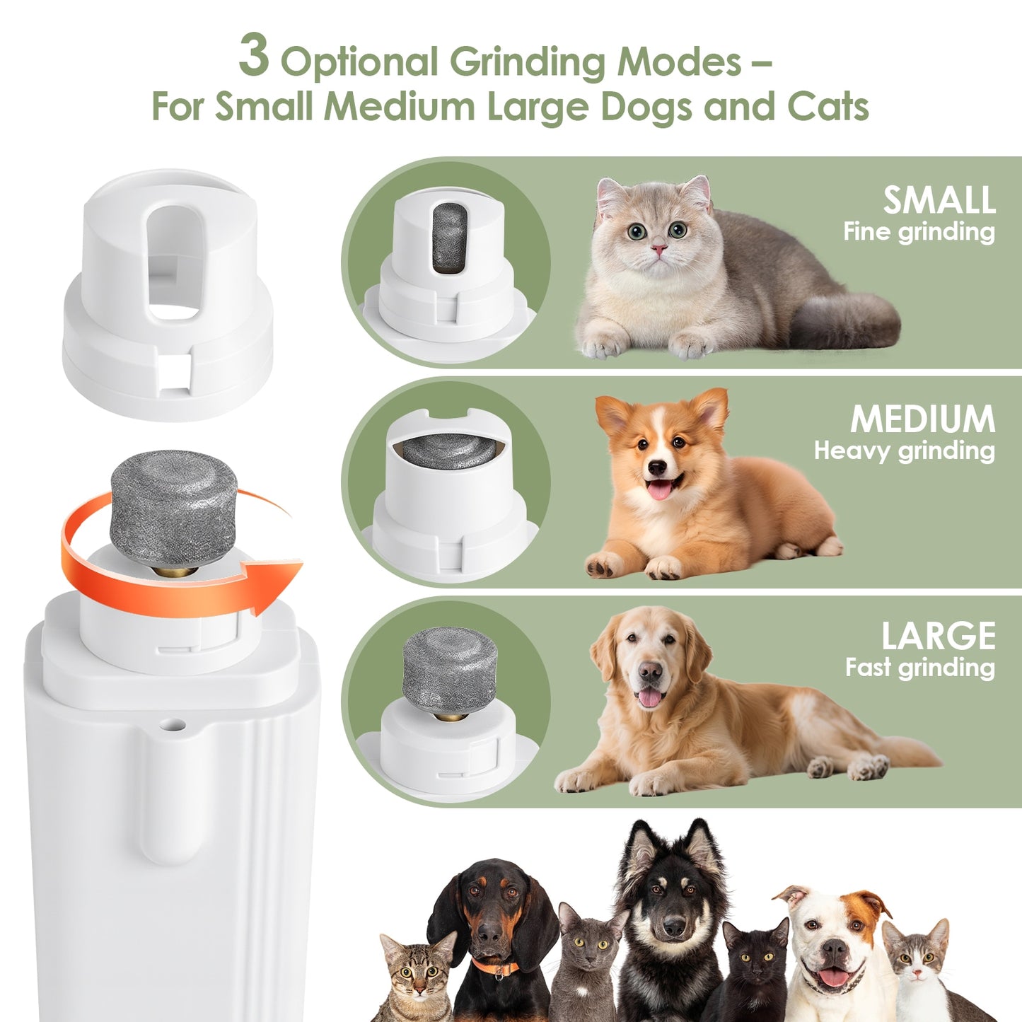 2-in-1 Pet Nail Clippers & Grinder with LED Lights for Cats & Dogs