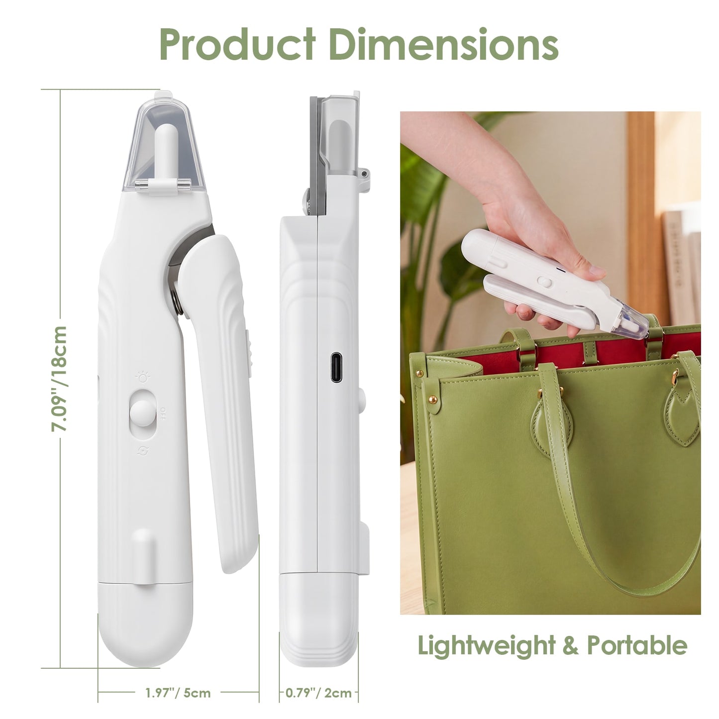 2-in-1 Pet Nail Clippers & Grinder with LED Lights for Cats & Dogs