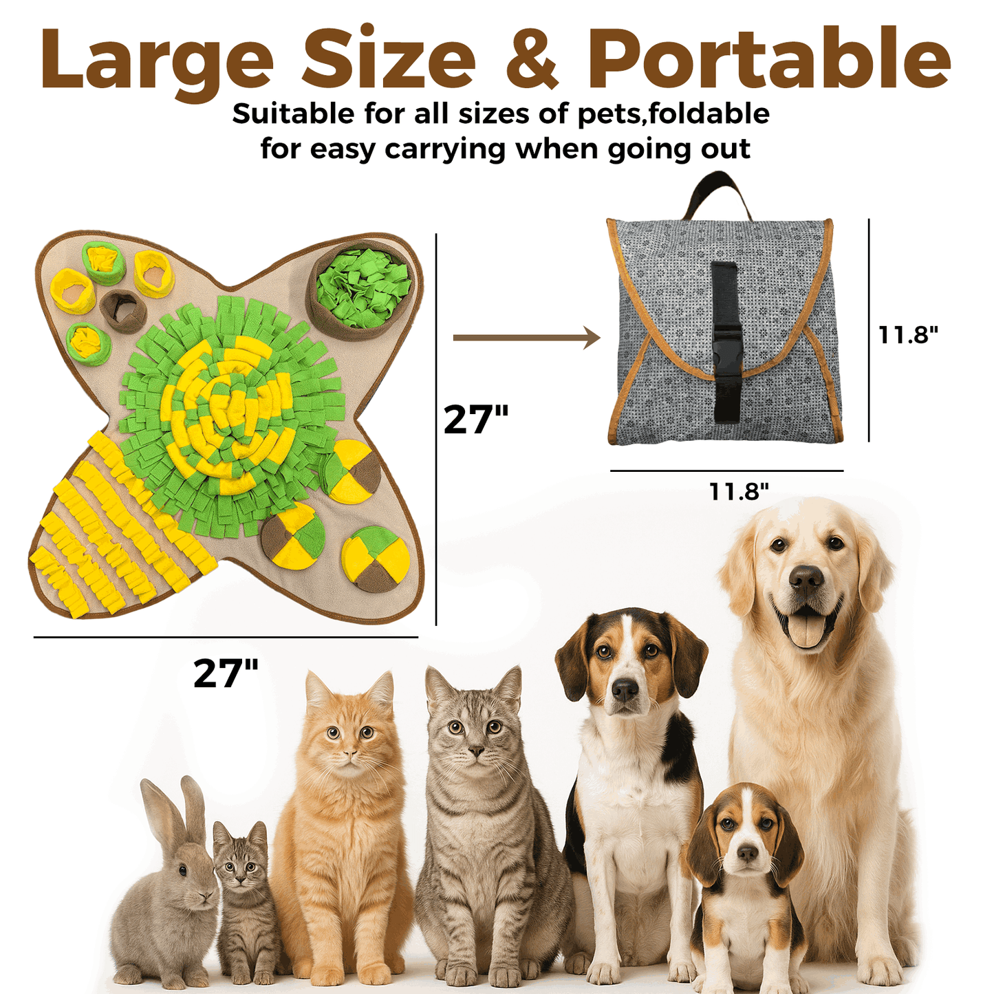 Interactive Snuffle Mat for Dogs – Slow Feeding & Enrichment Toy for Small & Large Dogs