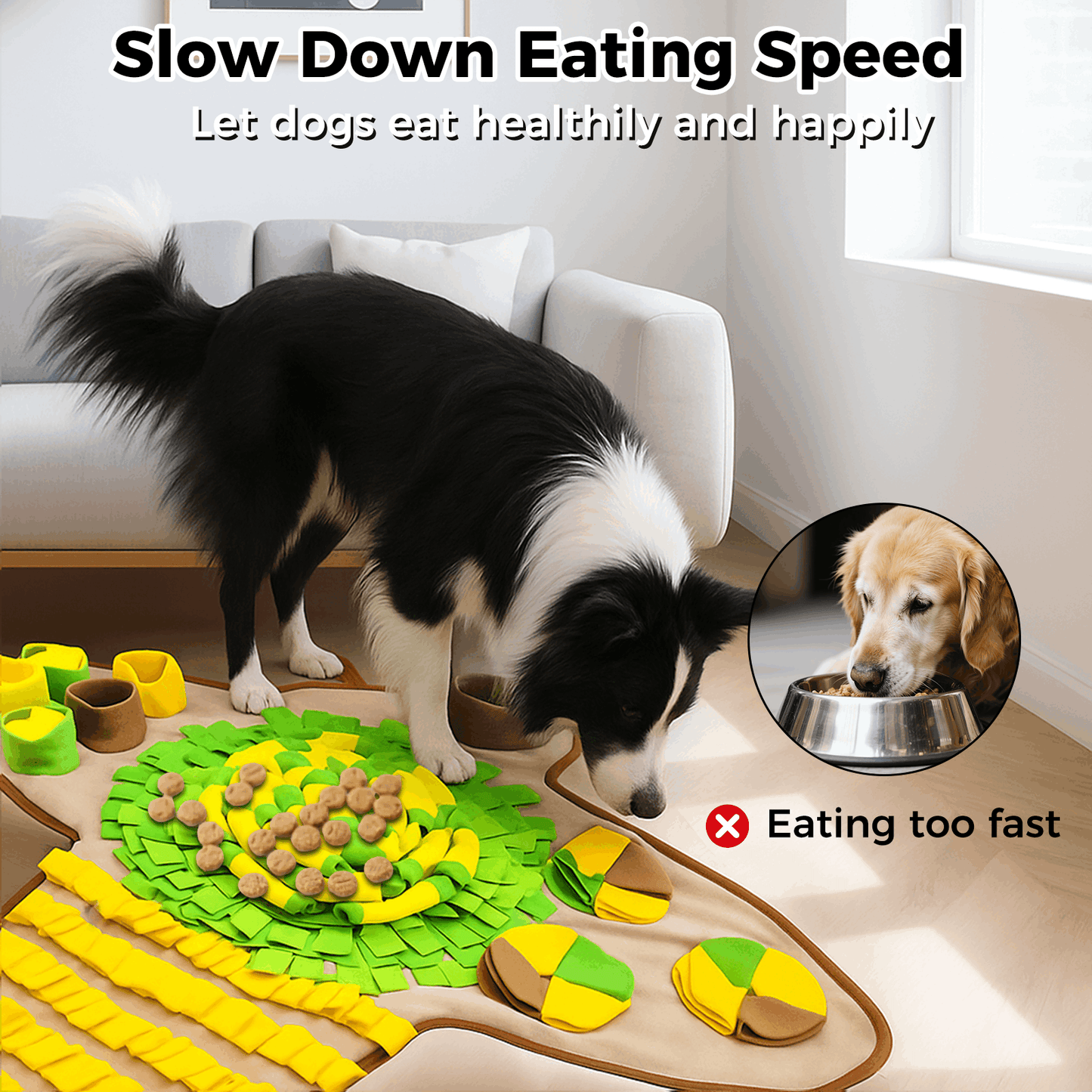 Interactive Snuffle Mat for Dogs – Slow Feeding & Enrichment Toy for Small & Large Dogs
