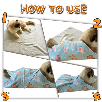 Calming Cat Wrap for Nail Trimming & Grooming - Anti-Scratch (6-14 lbs)