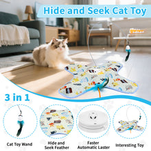Interactive Cat Hide-and-Seek Toy – Automatic Feather & Optional Wand, USB Rechargeable