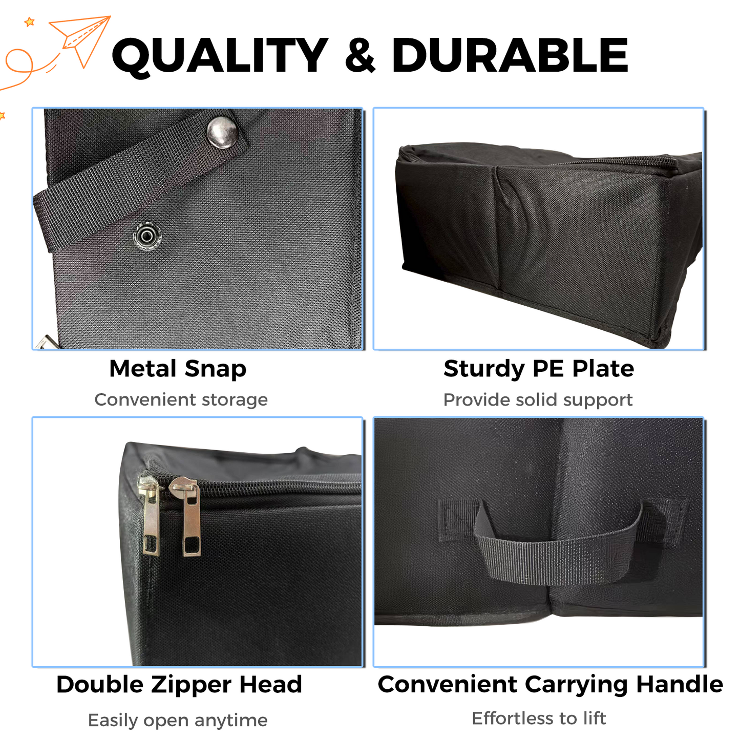 Foldable Travel Cat Litter Box with Lid - Portable & Leakproof