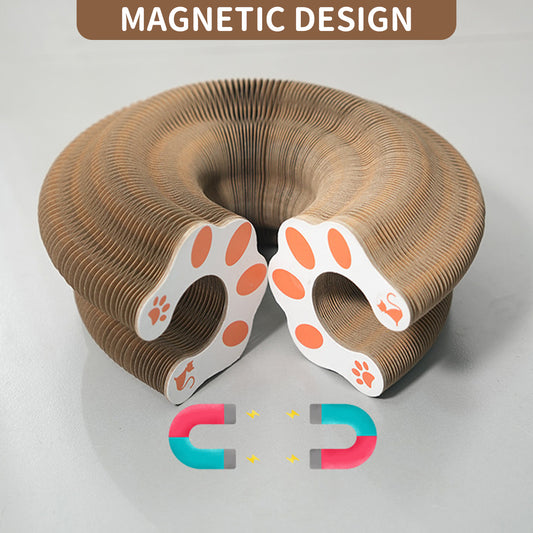 Magic Organ Foldable Cat Scratching Board with Bell Ball