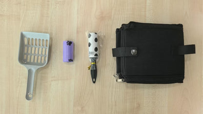 Foldable Travel Cat Litter Box with Lid - Portable & Leakproof