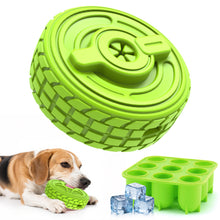 Durable Tire-Shaped Dog Chew Toy | Eco-Friendly Rubber with Ice Tray for Aggressive Chewers