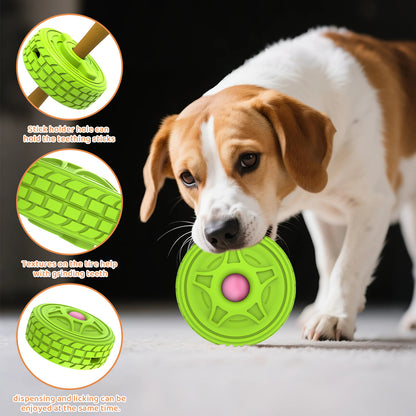 Durable Tire-Shaped Dog Chew Toy - Eco-Friendly Rubber for Aggressive Chewers