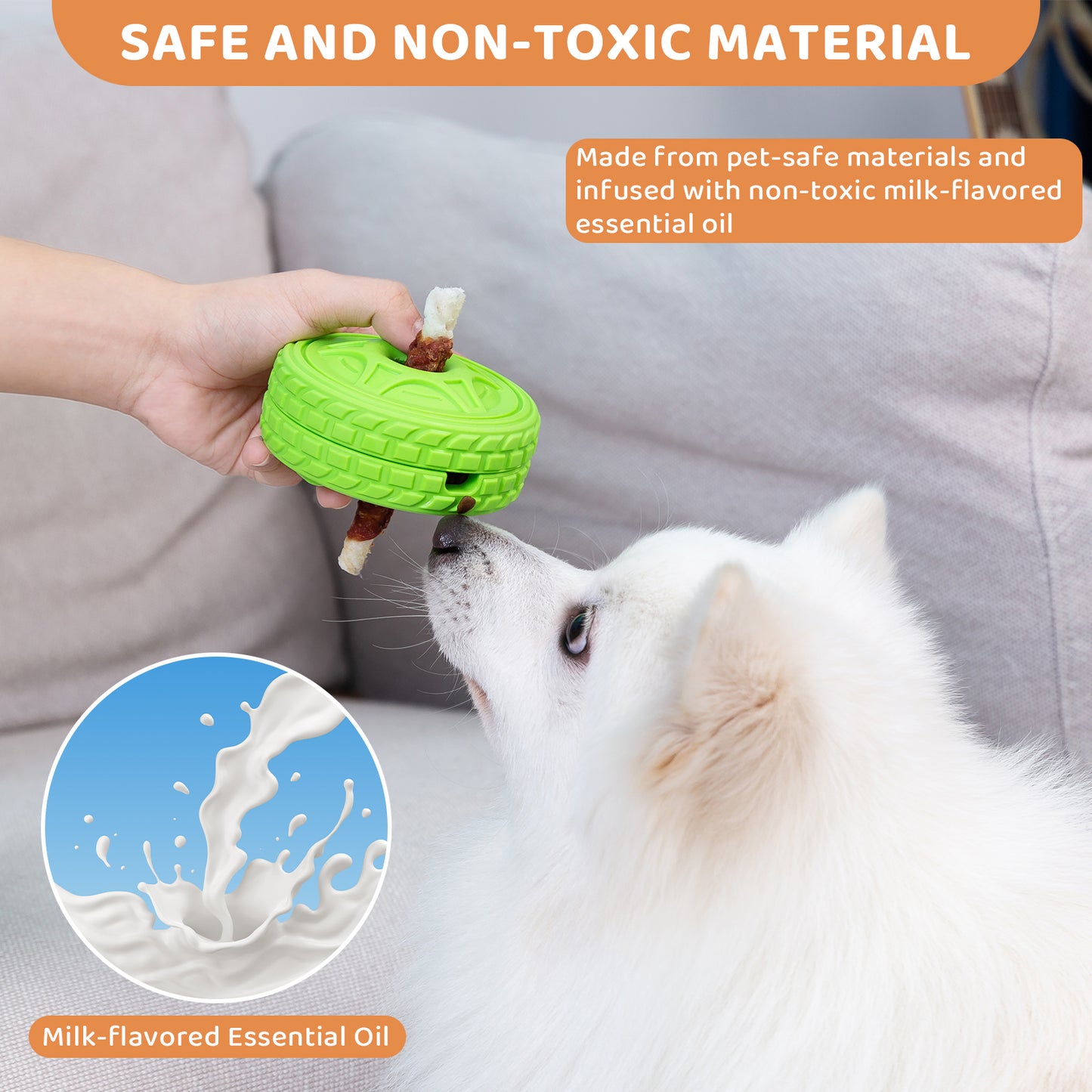 Durable Tire-Shaped Dog Chew Toy - Eco-Friendly Rubber for Aggressive Chewers