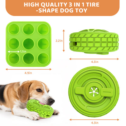 Durable Tire-Shaped Dog Chew Toy - Eco-Friendly Rubber for Aggressive Chewers