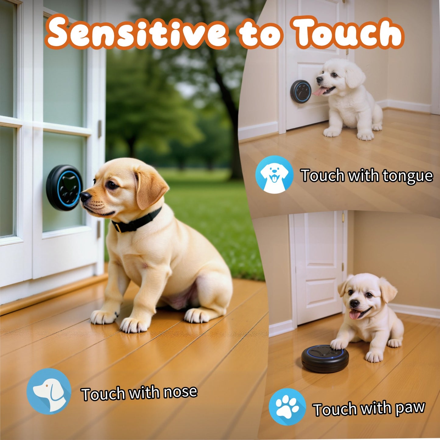 Wireless Dog Doorbell for Potty Training - 1000ft Range